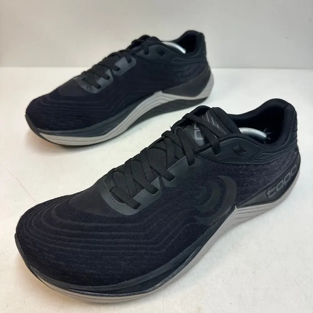 VERY GOOD Topo Men's Ultrafly 5 Running Walking Sneaker Black Charcoal Gray 12.5